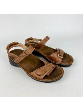 Naot Womens Rosemary Sandal Golden Mocha Tan Comfort Walking Casual size 5